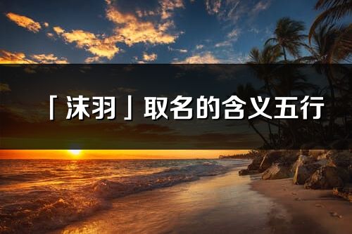 「沫羽」取名的含義五行_沫羽名字寓意解釋